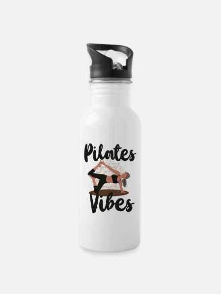 Instructeur de Pilates Professeur de Pilates - Gourde avec paille intégrée - blanc