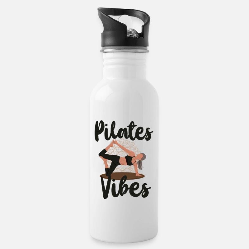 Instructeur de Pilates Professeur de Pilates - Gourde avec paille intégrée - blanc