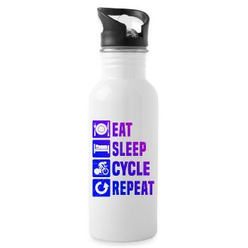 Cycliste de route Vélo de route Vélo de route Cyclisme de route - Gourde avec paille intégrée - blanc - Droite