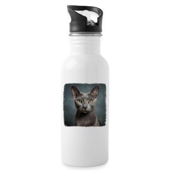 Korat Chaton Korat Chat - Gourde avec paille intégrée - blanc - Droite