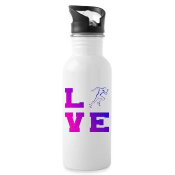 Jogging Men's Cross Country Running Running - Water bottle with straw - white - Right