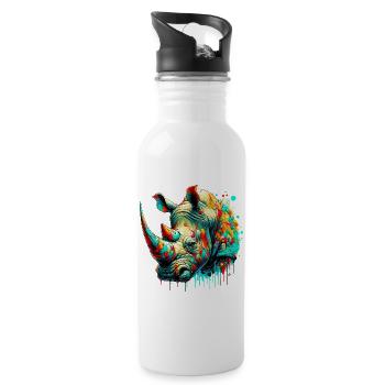 Rhinoceros - Water bottle with straw - white - Right
