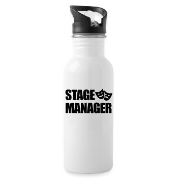 Bühnenmanager Broadway-Musicaltheater-Manager - Trinkflasche mit integriertem Trinkhalm - Weiß - Rechts