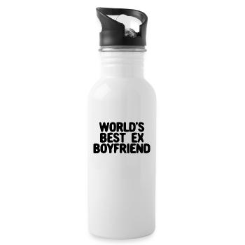 Der beste Ex-Freund der Welt - Trinkflasche mit integriertem Trinkhalm - Weiß - Rechts