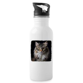 Ragamuffin Chaton Ragamuffin Chat - Gourde avec paille intégrée - blanc - Droite