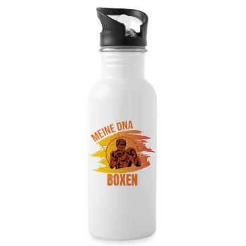 Meine DNA - Boxen - Trinkflasche mit integriertem Trinkhalm - Weiß - Rechts