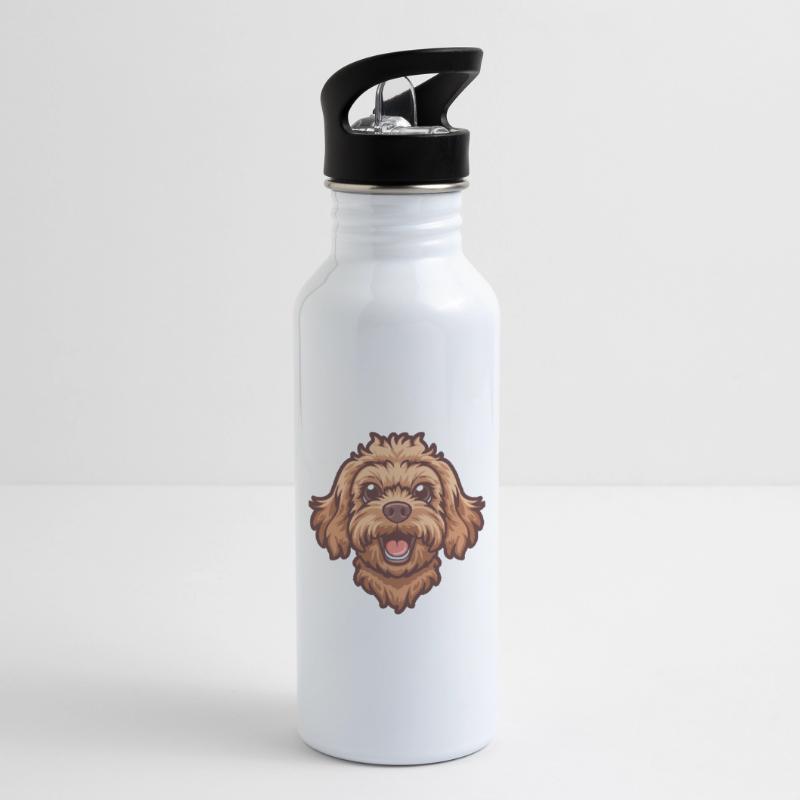 Cavapoo Cavoodle | Cartoon Artwork Water bottle with straw