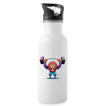 Mentally strong - well-being - Water bottle with straw - white - Right