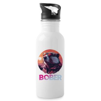 Bober Bóbr Koszula Jakie Bydle Polnisch Meme - Trinkflasche mit integriertem Trinkhalm - Weiß - Rechts