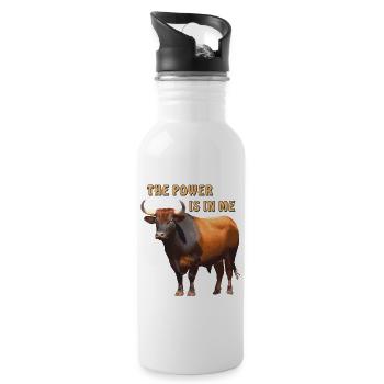 BULLE THE POWER IS IN ME - Water bottle with straw - white - Right
