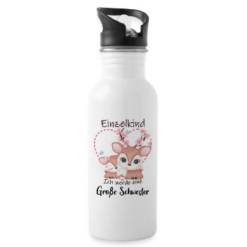 I'm going to be a big sister in 2025 - Water bottle with straw - white - Right