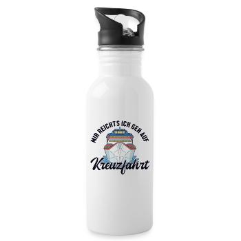 Mir reichts ich geh auf Kreuzfahrt Cruise Vacation - Water bottle with straw - white - Right