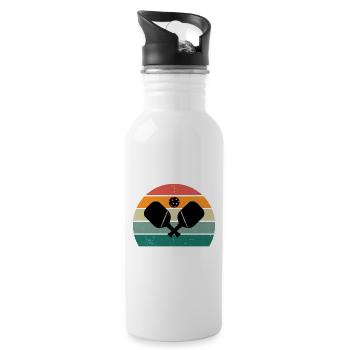 World's Okayest Pickleball Player - Water bottle with straw - white - Right