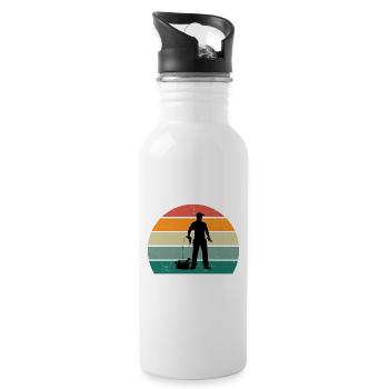 World's Okayest Mechanic - Water bottle with straw - white - Right