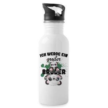Announcing the next generation | I'm going to be a big brother in 2025 - Water bottle with straw - white - Right