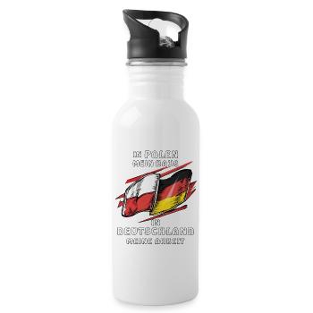 POLAND HOUSE GERMANY WORK - Water bottle with straw - white - Right