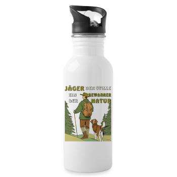 HUNTER KEEPER OF NATURE - Water bottle with straw - white - Right