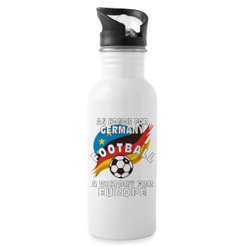 FOOTBALL AN HONOR FOR GERMANY - Trinkflasche mit integriertem Trinkhalm - Weiß - Rechts