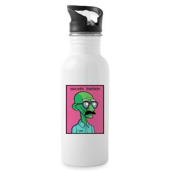 Ascetic fashion with Mahatma - Water bottle with straw - white - Right