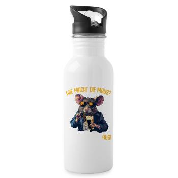 Bier Alkohol Mallorca Party Trink Spruch - Trinkflasche mit integriertem Trinkhalm - Weiß - Rechts