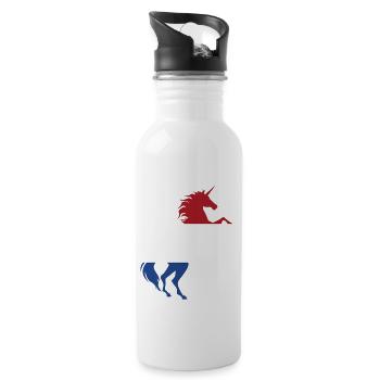 T-Shirt Licorne Drapeau Pays-Bas Licorne Magique - Gourde avec paille intégrée - blanc - Droite