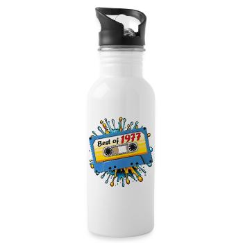 1977 MUSIC CASSETTE BEST OF - Water bottle with straw - white - Right