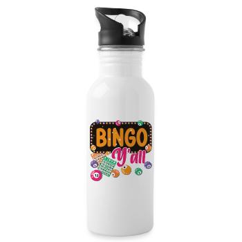 Bingo Player Girl Bingo Y'All - Water bottle with straw - white - Right