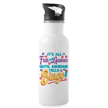 Bingo Player It's All Fun And - Water bottle with straw - white - Right