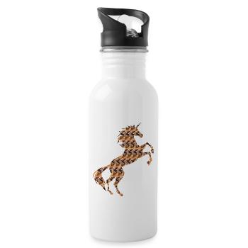 Eistüten Einhorn T-Shirt Magisches Einhorn - Trinkflasche mit integriertem Trinkhalm - Weiß - Rechts