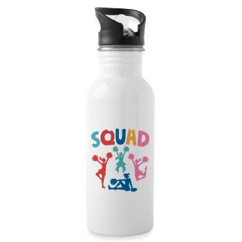 Cheer Squad Cheerleader Cheerleading - Trinkflasche mit integriertem Trinkhalm - Weiß - Rechts