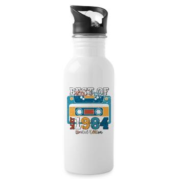 Birthday 1984 May 1984 Vintage 1984 Legend 84 - Water bottle with straw - white - Right