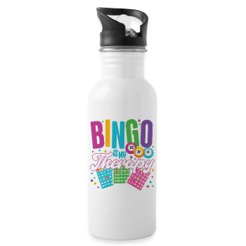 Bingo Player Bingo est ma thérapie - Gourde avec paille intégrée - blanc - Droite
