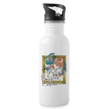 Licornes Licornes Licorne Cheval Chevaux Lions - Gourde avec paille intégrée - blanc - Droite