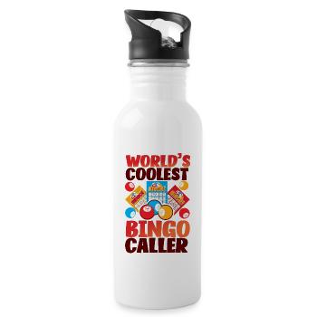 Bingo Player World's Coolest Bingo - Water bottle with straw - white - Right