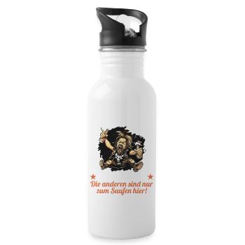 the ugly one marries bachelor party bachelor party - Water bottle with straw - white - Right