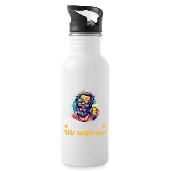 the ugly one marries bachelor party bachelor party - Water bottle with straw - white - Right