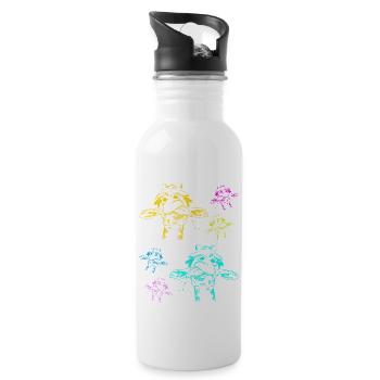Safari Girafe Girafe - Gourde avec paille intégrée - blanc - Droite