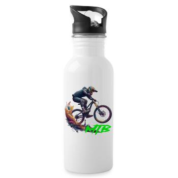 Vélo VTT - Gourde avec paille intégrée - blanc - Droite