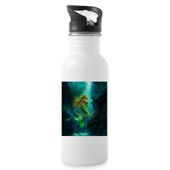sirene addict à la plongée - pour plongeur - Gourde avec paille intégrée - blanc - Droite