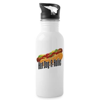 Hot Dog Adult Hot Dog-A-Holic - Trinkflasche mit integriertem Trinkhalm - Weiß - Rechts