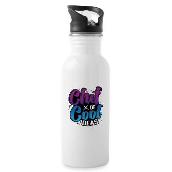 Chef of Cool Ideas - Water bottle with straw - white - Right
