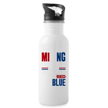 United In Love Unity Patriotic American - Water bottle with straw - white - Right