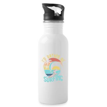 I'd Rather Be Surfing Summer Surfer Surfboard - Trinkflasche mit integriertem Trinkhalm - Weiß - Rechts