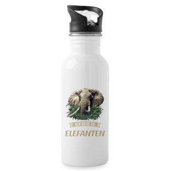 Elephant Elephant - Water bottle with straw - white - Right