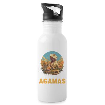 Agamen Agame - Gourde avec paille intégrée - blanc - Droite