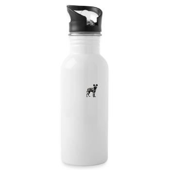 Chiens sauvages Chien sauvage - Gourde avec paille intégrée - blanc - Droite