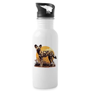 Chiens sauvages Chien sauvage - Gourde avec paille intégrée - blanc - Droite