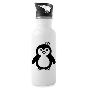 Pingouin - Gourde avec paille intégrée - blanc - Droite