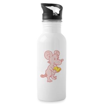 Maus - Trinkflasche mit integriertem Trinkhalm - Weiß - Rechts