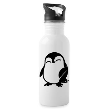 Pingouin - Gourde avec paille intégrée - blanc - Droite